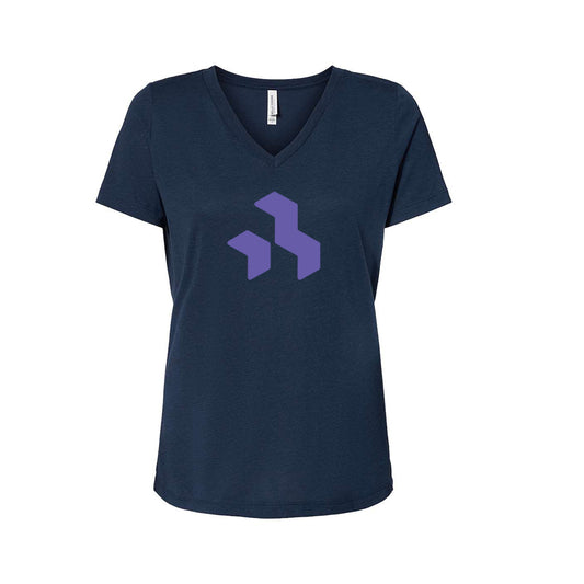 BELLA + CANVAS - Women's Relaxed Triblend Short Sleeve V-Neck Tee