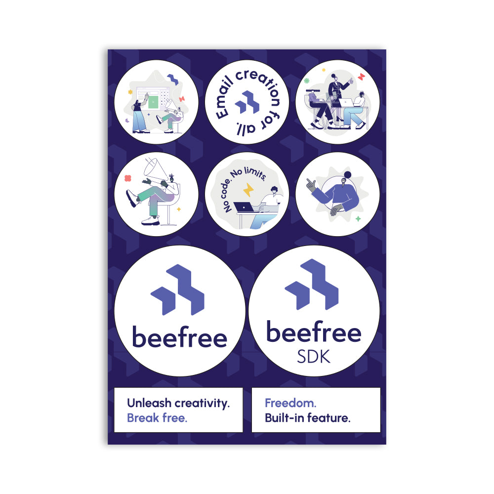 Beefree Sticker Sheet - 8.5" x 11"