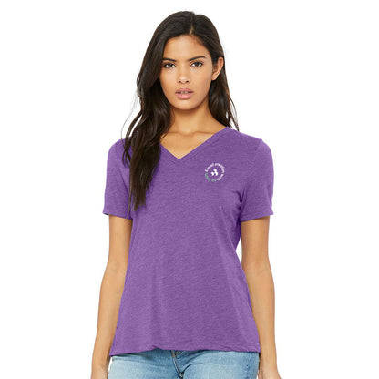 BELLA + CANVAS - Women's Relaxed Triblend Short Sleeve V-Neck Tee